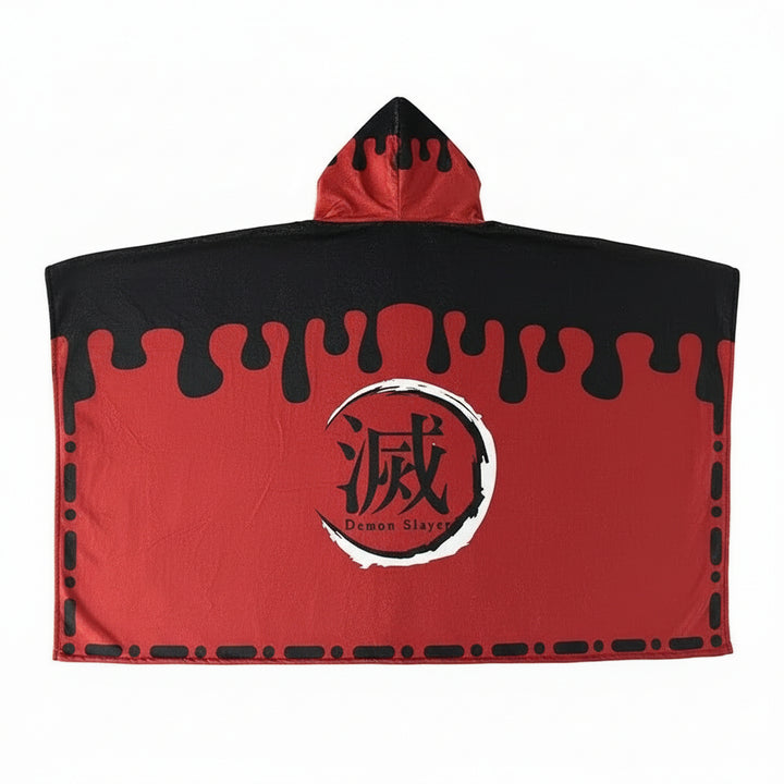 Demon Slayer: Kimetsu no Yaiba - Kokushibo Blanket Cosplay Cloak Hooded Cape