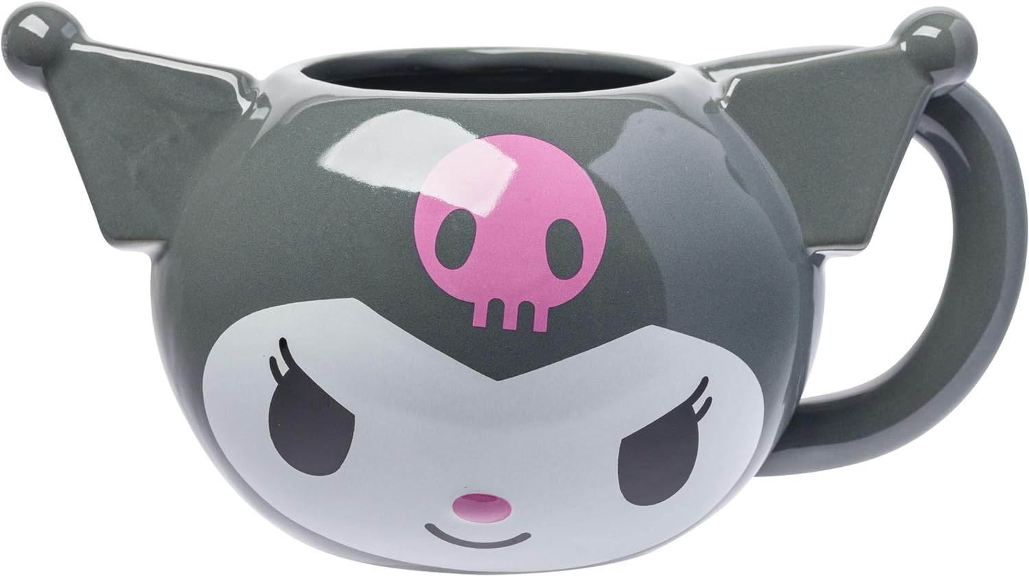 Sanrio Hello Kitty and Friends Kuromi Ceramic 3D Sculpted Mug Microwave Safe 20 Ounces