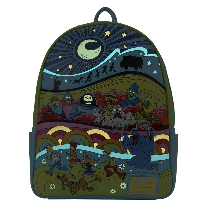 Loungefly Scooby-Doo Psychedelic Monster Chase Glow Mini Backpack