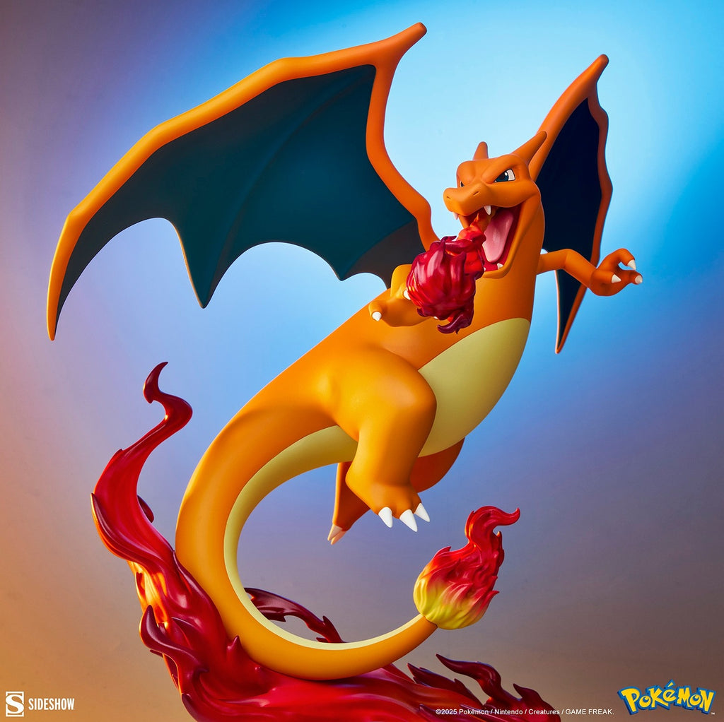 Sideshow Pokemon Charizard Fire Flying Type Polystone Statue Collectible Figure - Fundom