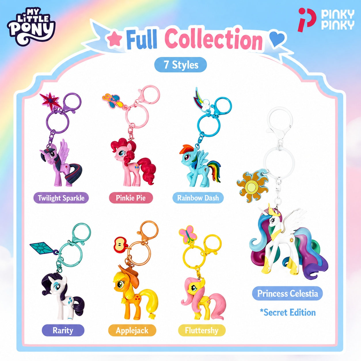 Pinky Pinky - My Little Pony - 3D Figure Keychain Blind Box