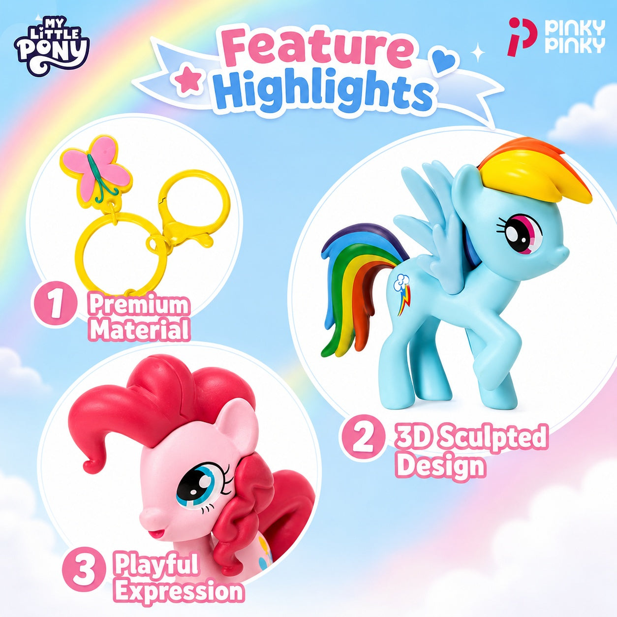 Pinky Pinky - My Little Pony - 3D Figure Keychain Blind Box