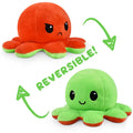TeeTurtle - Red and Green Octopus - Reversible Plush