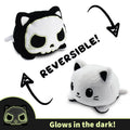 TeeTurtle - Cat and Glow-in-the-Dark Skeleton - Reversible Plush