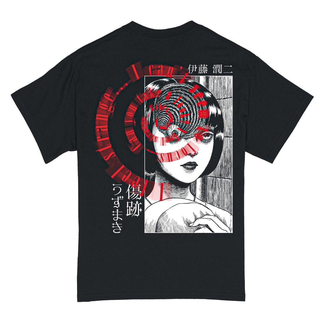 Uzumaki - Spiral Blur Adult T-Shirt - Black - Officially Licensed