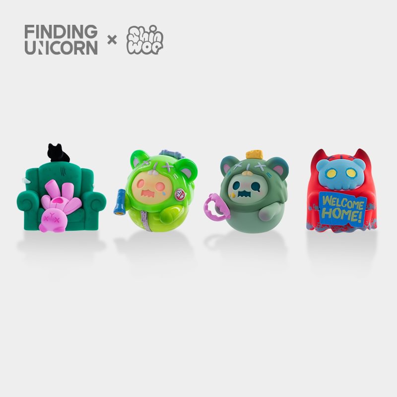 Top Toy Finding Unicorn Shinwoo Ghost Bear House Blind Box Figure
