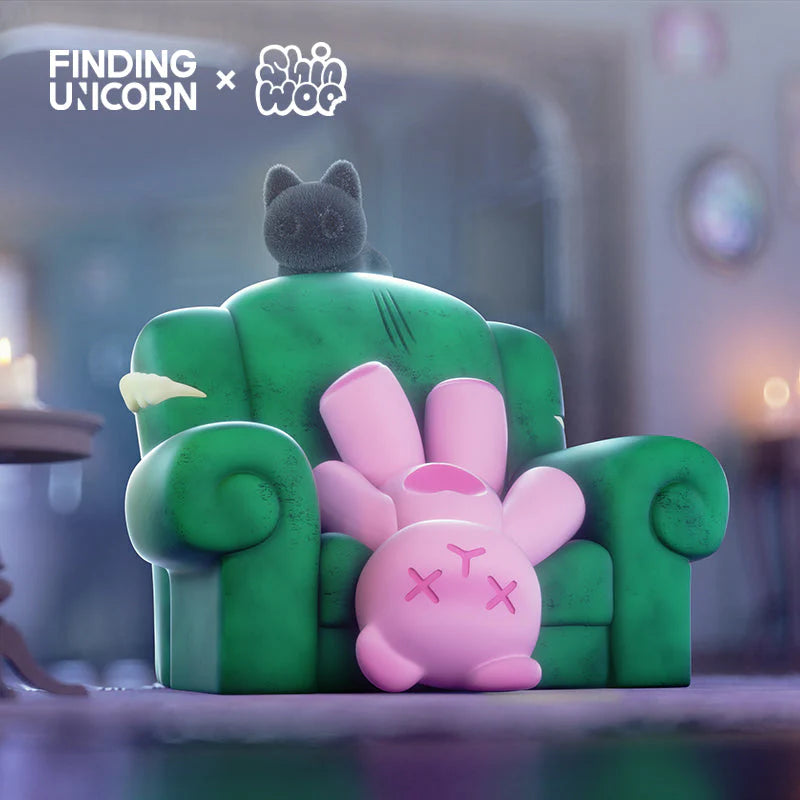 Top Toy Finding Unicorn Shinwoo Ghost Bear House Blind Box Figure