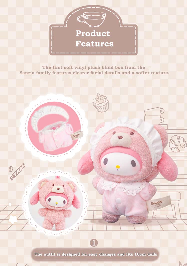 Top Toy Sanrio Characters Latte Baby Plush Mystery Box