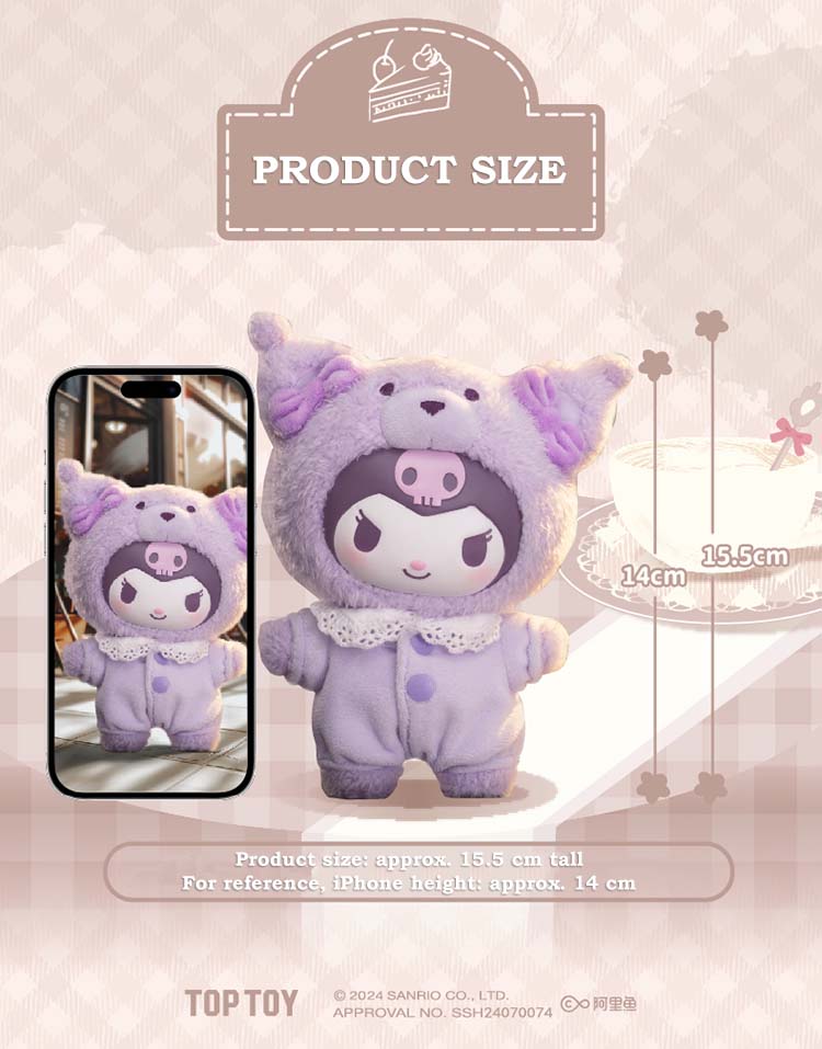 Top Toy Sanrio Characters Latte Baby Plush Mystery Box