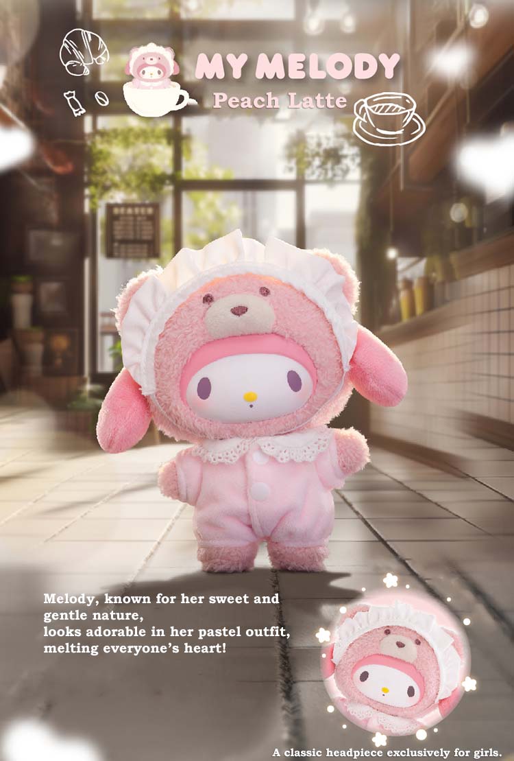 Top Toy Sanrio Characters Latte Baby Plush Mystery Box