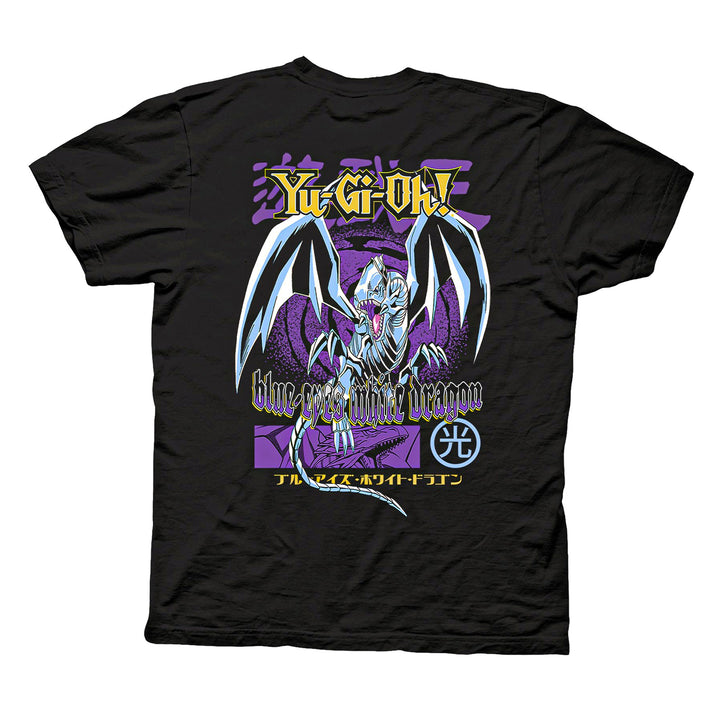 Yu-Gi-Oh! - Duel Blue-Eyes White Dragon Adult T-Shirt - Black - Officially Licensed