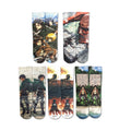 Attack On Titan Anime Group 5 Pack Sublimation Crew Socks - Fundom