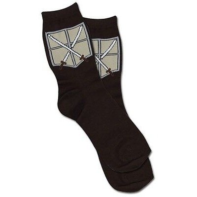 Attack On Titan Cadet Corps Emblem Anime Crew Socks - Fundom