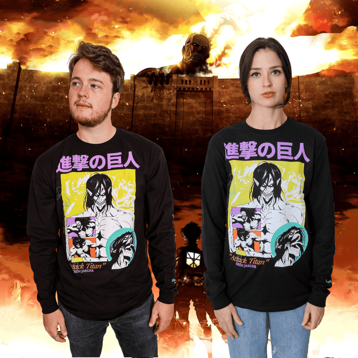 Attack On Titan Eren Jaeger Attack Titan Officially Licensed Adult Long Sleeve T-Shirt - Fundom