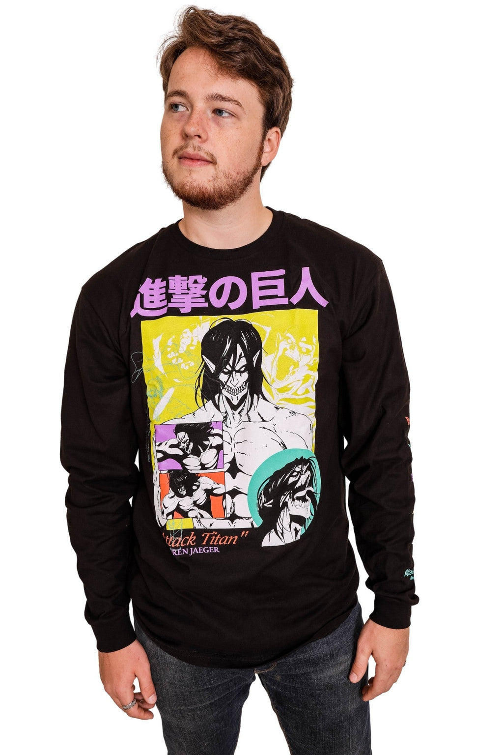Attack On Titan Eren Jaeger Attack Titan Officially Licensed Adult Long Sleeve T-Shirt - Fundom