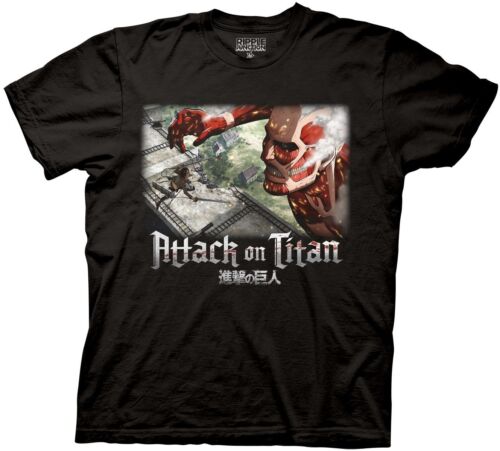 Attack On Titan Eren Vs Colossal Titan Adult T-Shirt - Fundom