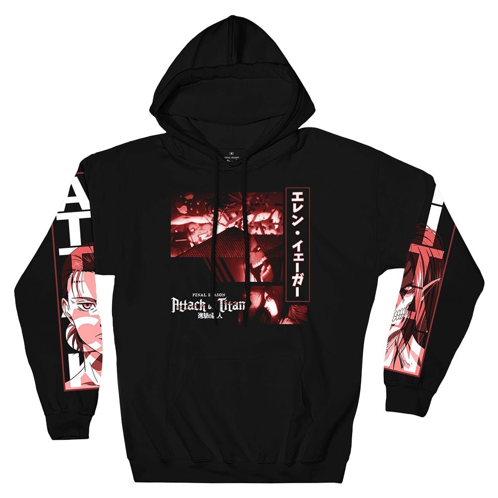 Attack On Titan Final Season Eren Yeager Titan Collage Licensed Adult Hoodie - Fundom