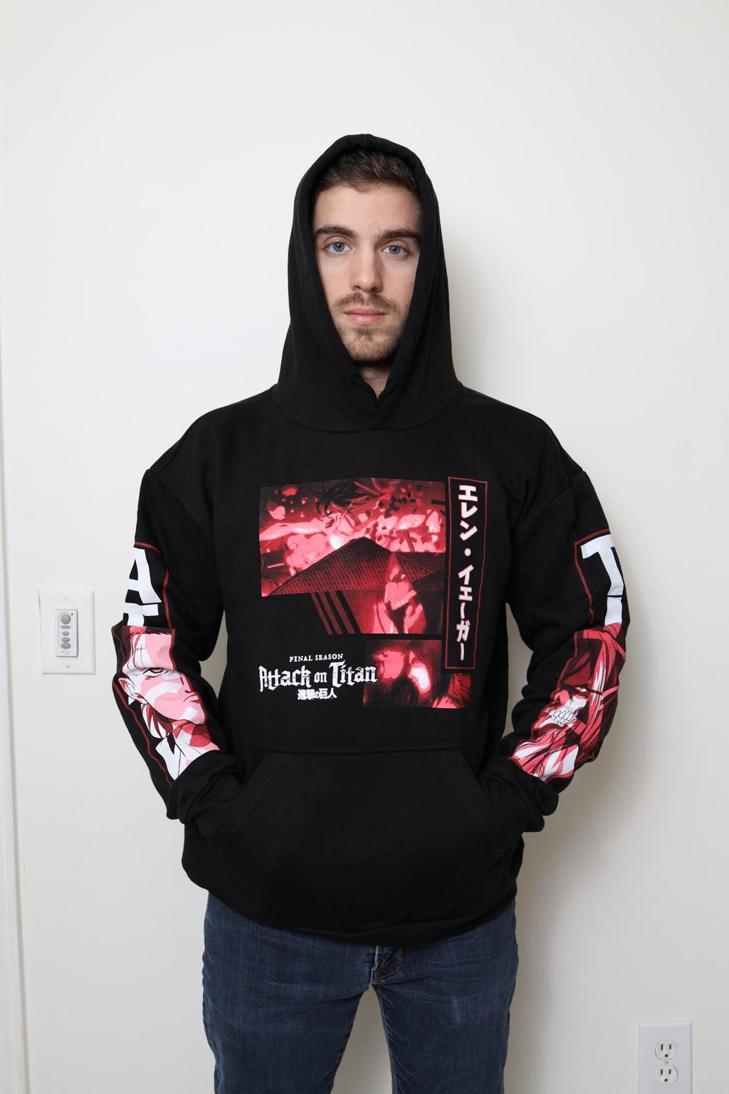 Attack On Titan Final Season Eren Yeager Titan Collage Licensed Adult Hoodie - Fundom