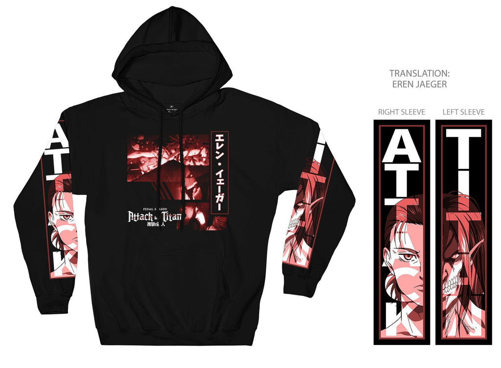 Attack On Titan Final Season Eren Yeager Titan Collage Licensed Adult Hoodie - Fundom