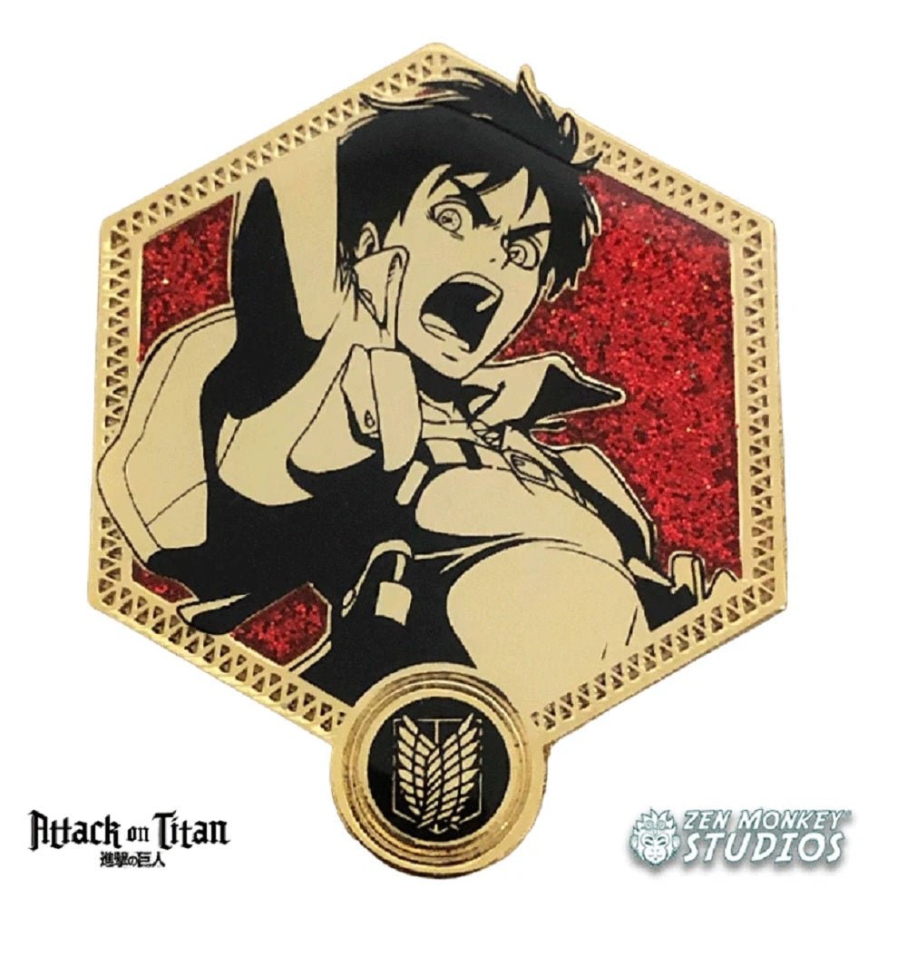 Attack on Titan Golden Eren Yaeger Collectible Enamel Pin - Fundom