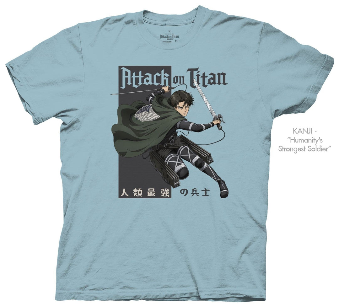 Attack On Titan Levi Ackerman Strongest Soldier Officially Licensed Adult T-Shirt - Fundom