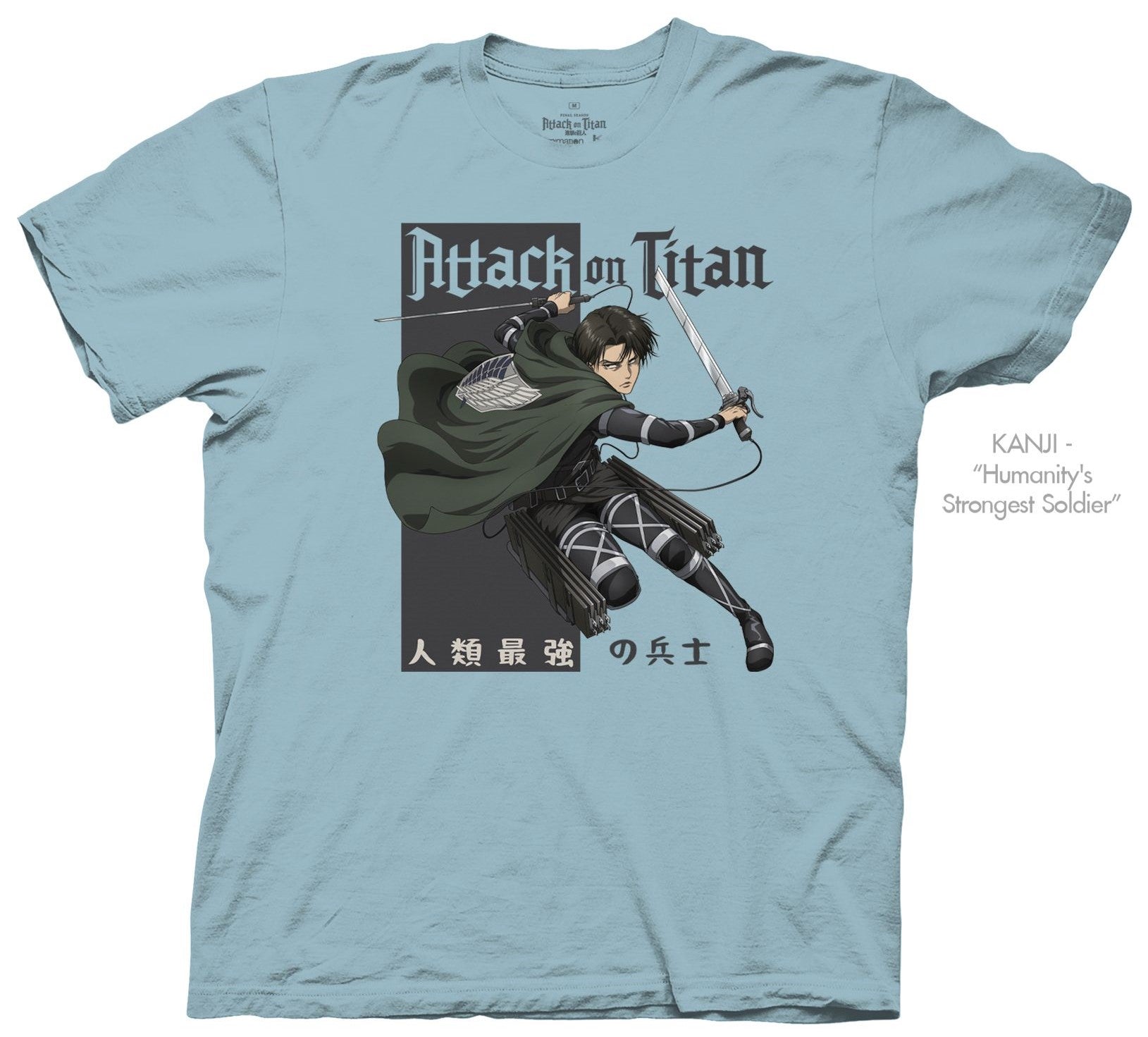 Attack On Titan Levi Ackerman Strongest Soldier Officially Licensed Adult T-Shirt - Fundom