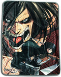 Attack On Titan Season 2 Eren & Mikasa Fleece Throw Blanket 45in. By 60in. - Fundom