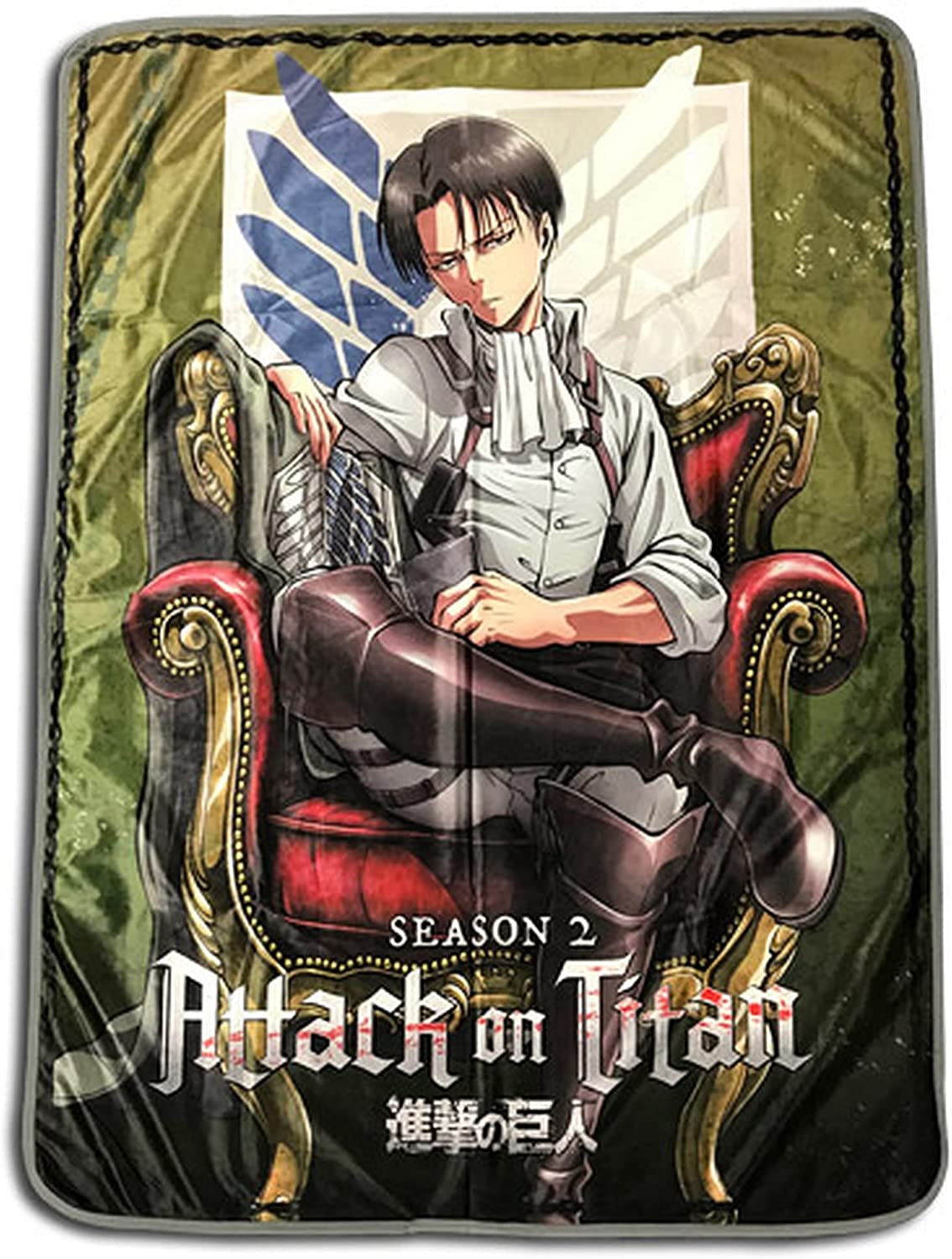 Attack On Titan Season 2 Levi Fleece Throw Blanket 45in. By 60in. - Fundom