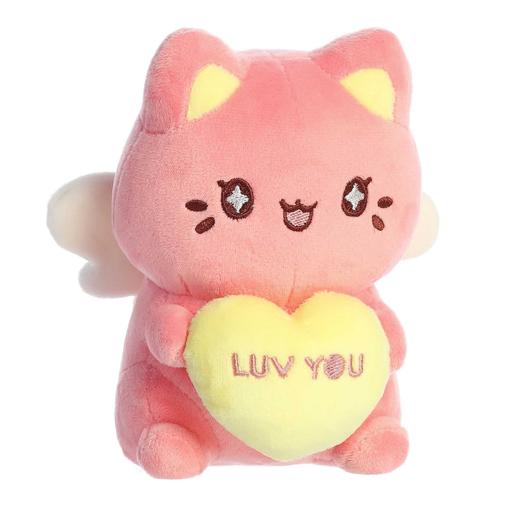 Aurora - Tasty Peach - Dark Pink Candy Heart Meowchi 7" Plush - Fundom