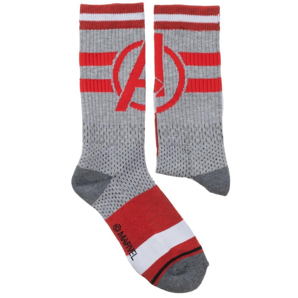 Avengers Logo Marvel Comics Mesh Crew Socks - Fundom
