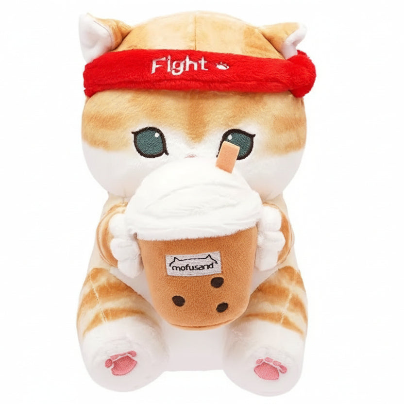 Mofusand Boba Barista Cat Plush 9"
