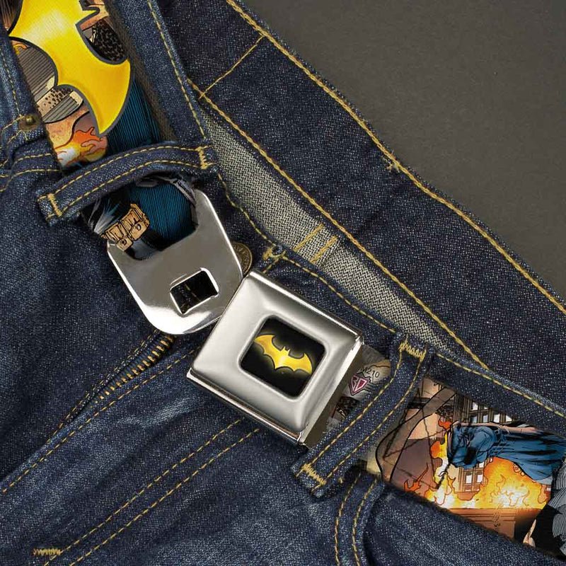 Batman Bat Shield Urban Legend Action Pose Full Color Seatbelt Belt - Fundom
