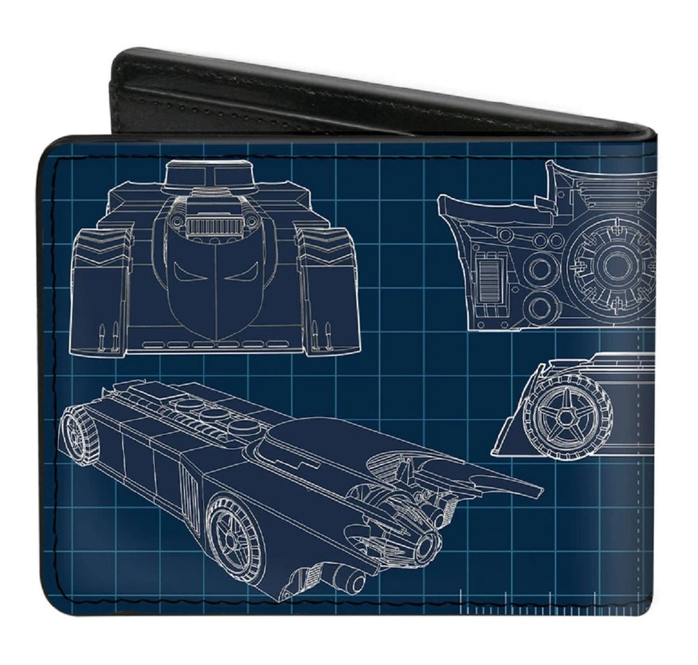 Batman Batmobile Blueprint Tech Turns DC Universe Bifold Wallet - Fundom