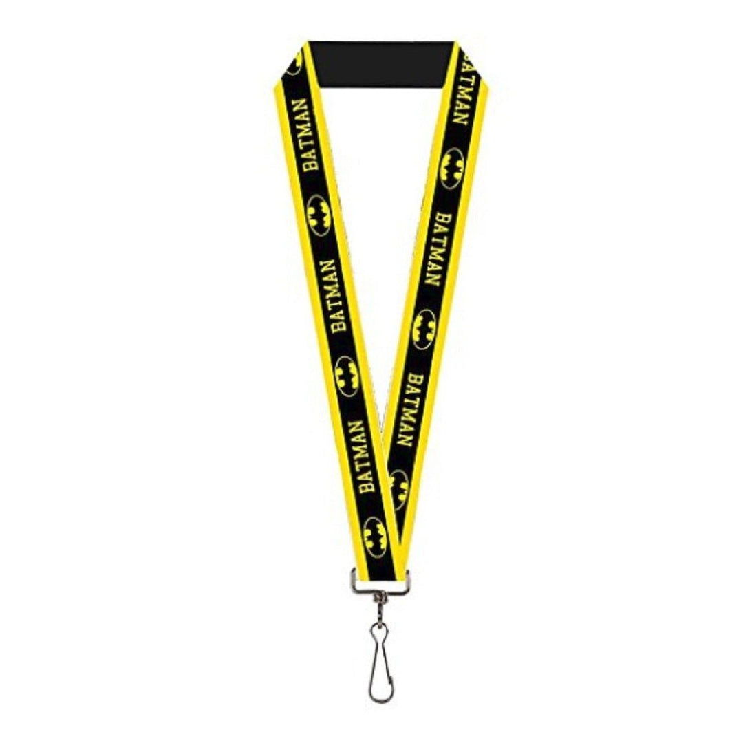 Batman Logo Stripe Yellow Black Lanyard Neck Strap ID Holder