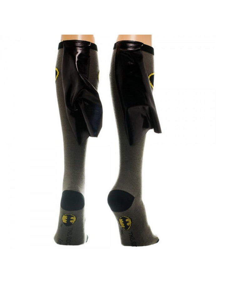 Batman Logo Symbol DC Comics Knee High Socks With Cape - Fundom