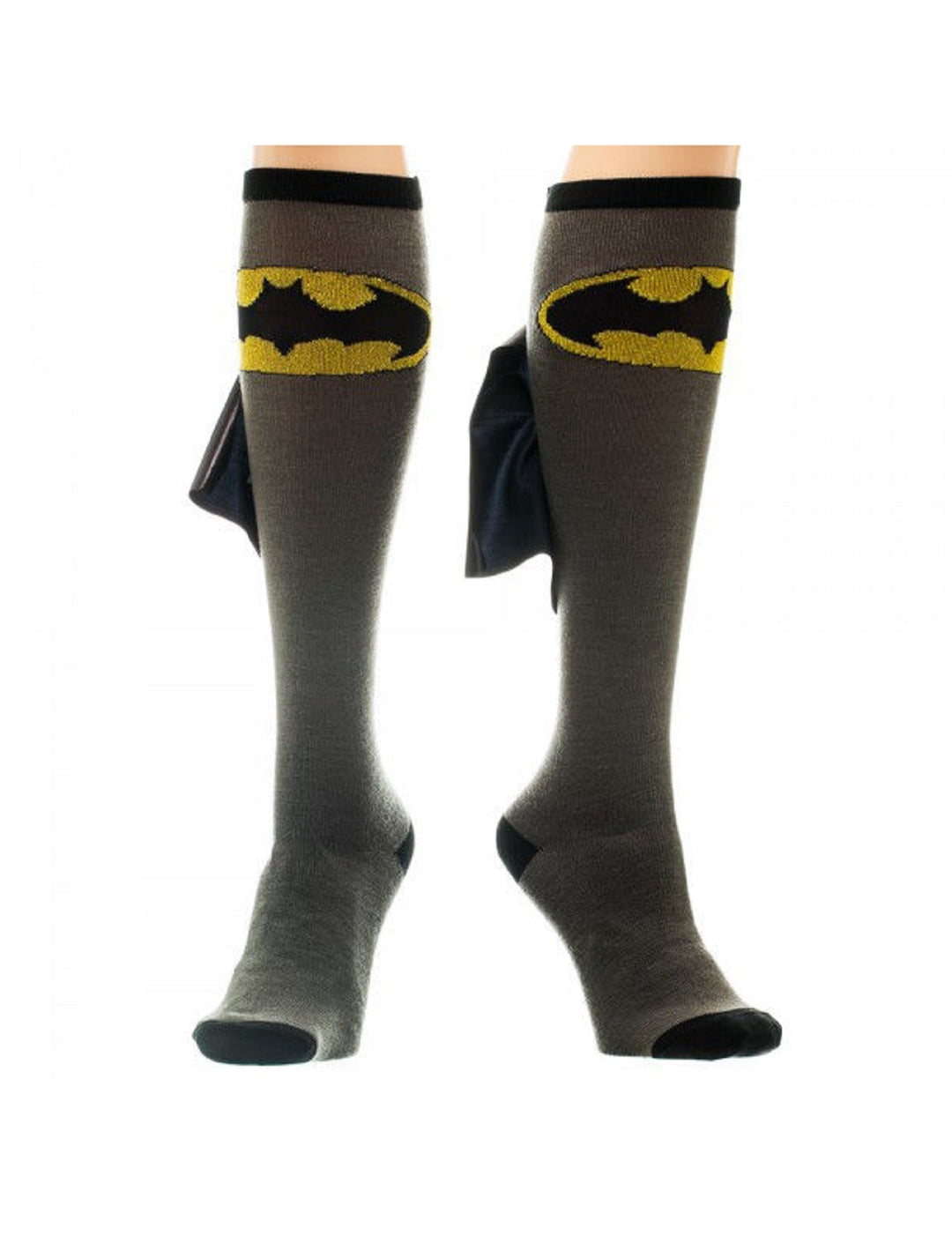 Batman Logo Symbol DC Comics Knee High Socks With Cape - Fundom