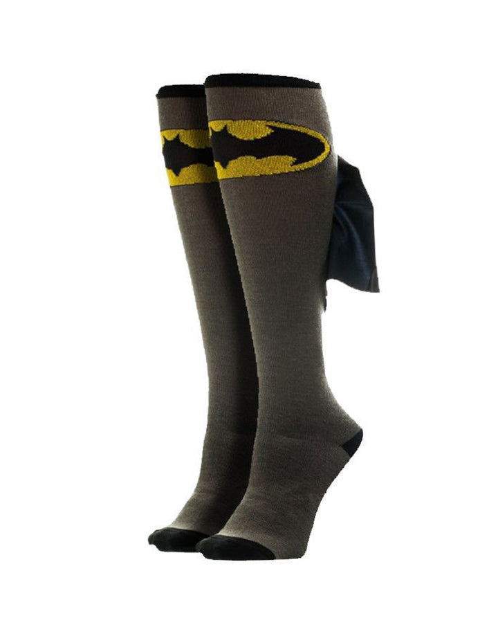 Batman Logo Symbol DC Comics Knee High Socks With Cape - Fundom