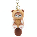 Mofusand Beaver Cat Plush Keychain