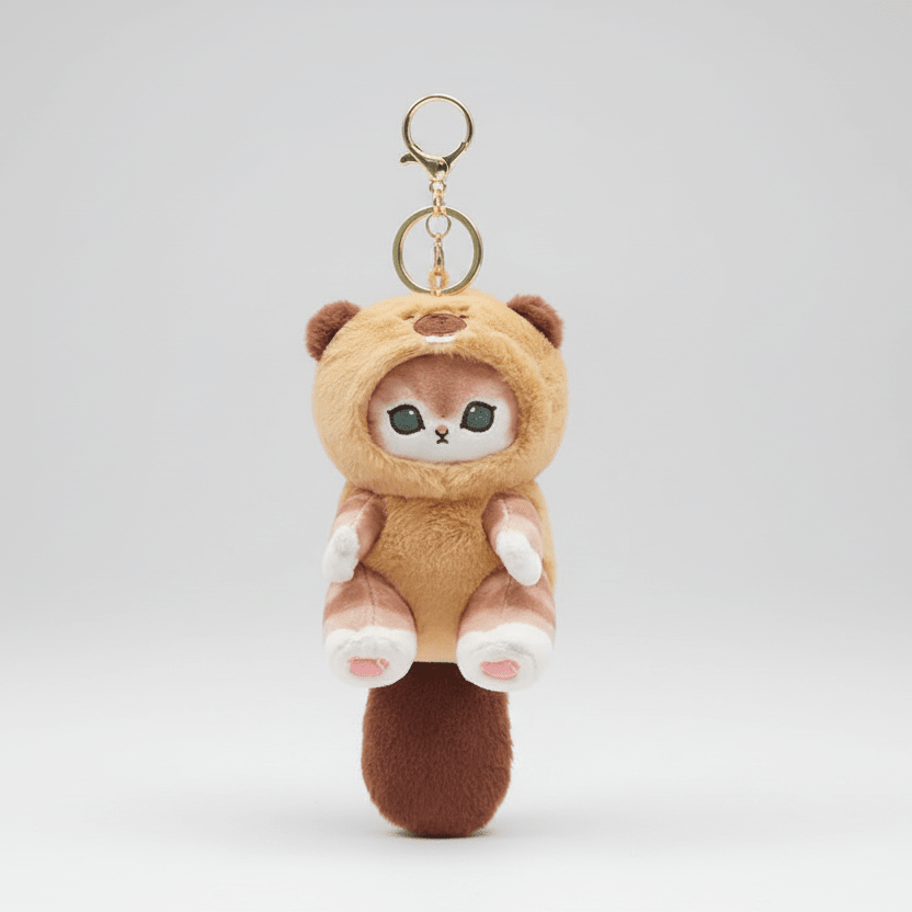 Mofusand Beaver Cat Plush Keychain - Fundom
