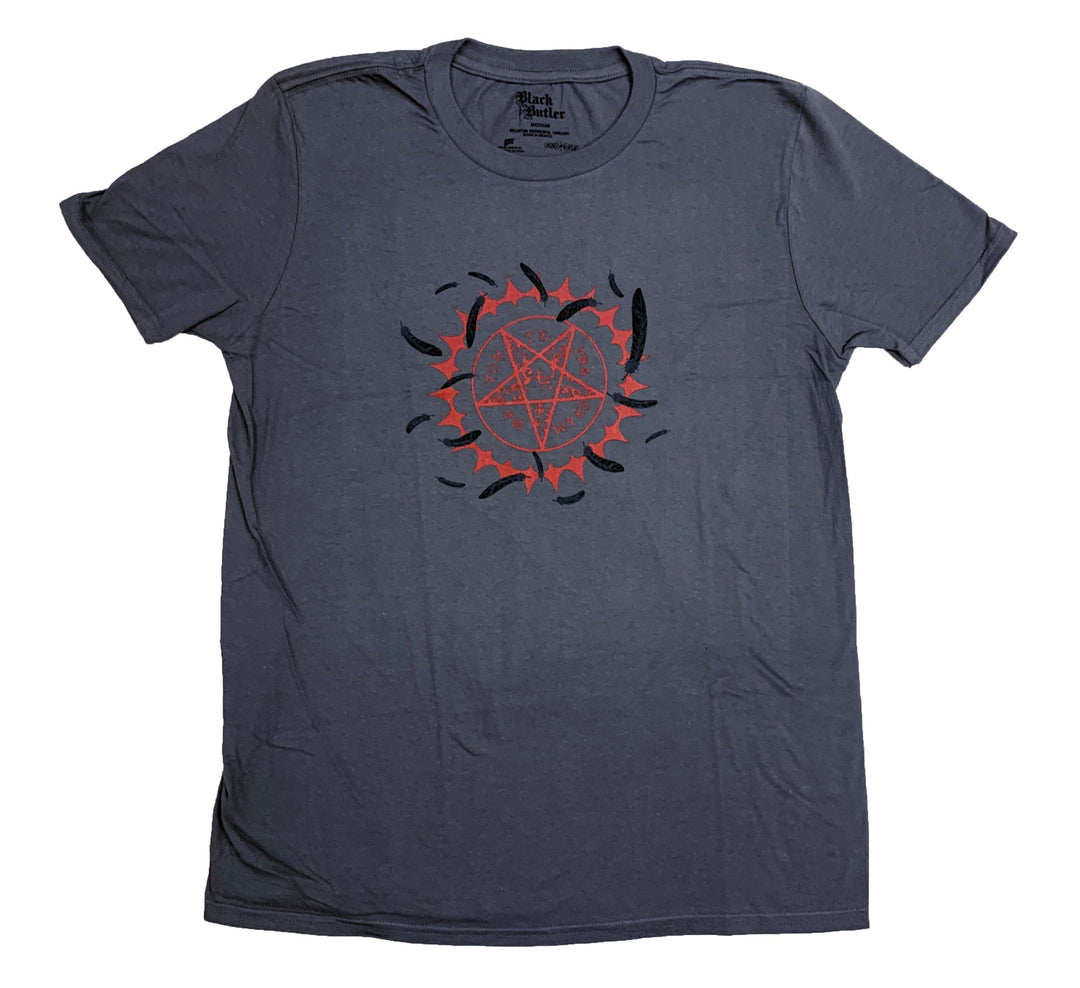 Black Butler Curse Symbol and Feathers Anime Adult T-Shirt - Fundom