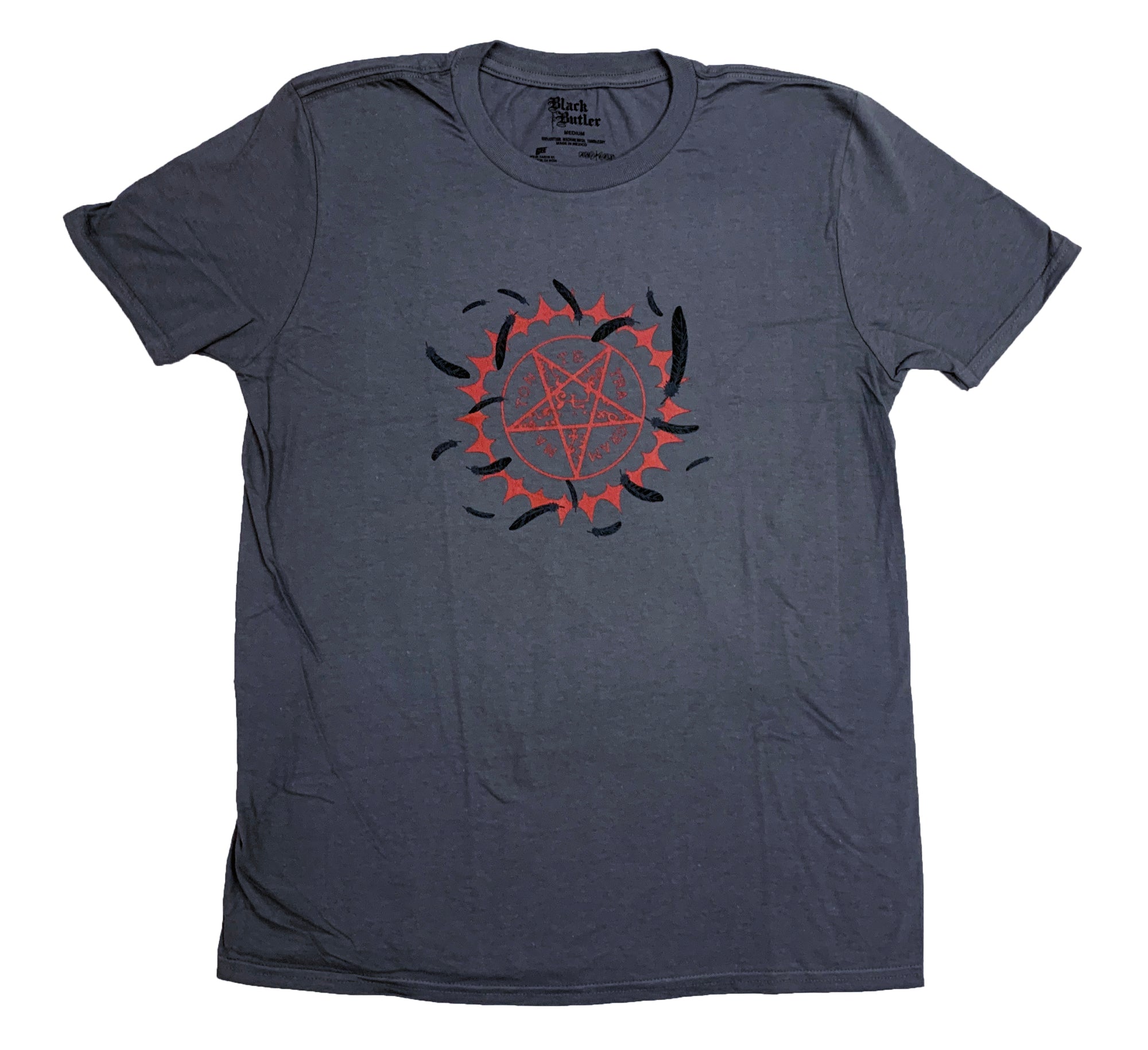Black Butler Curse Symbol and Feathers Anime Adult T-Shirt - Fundom