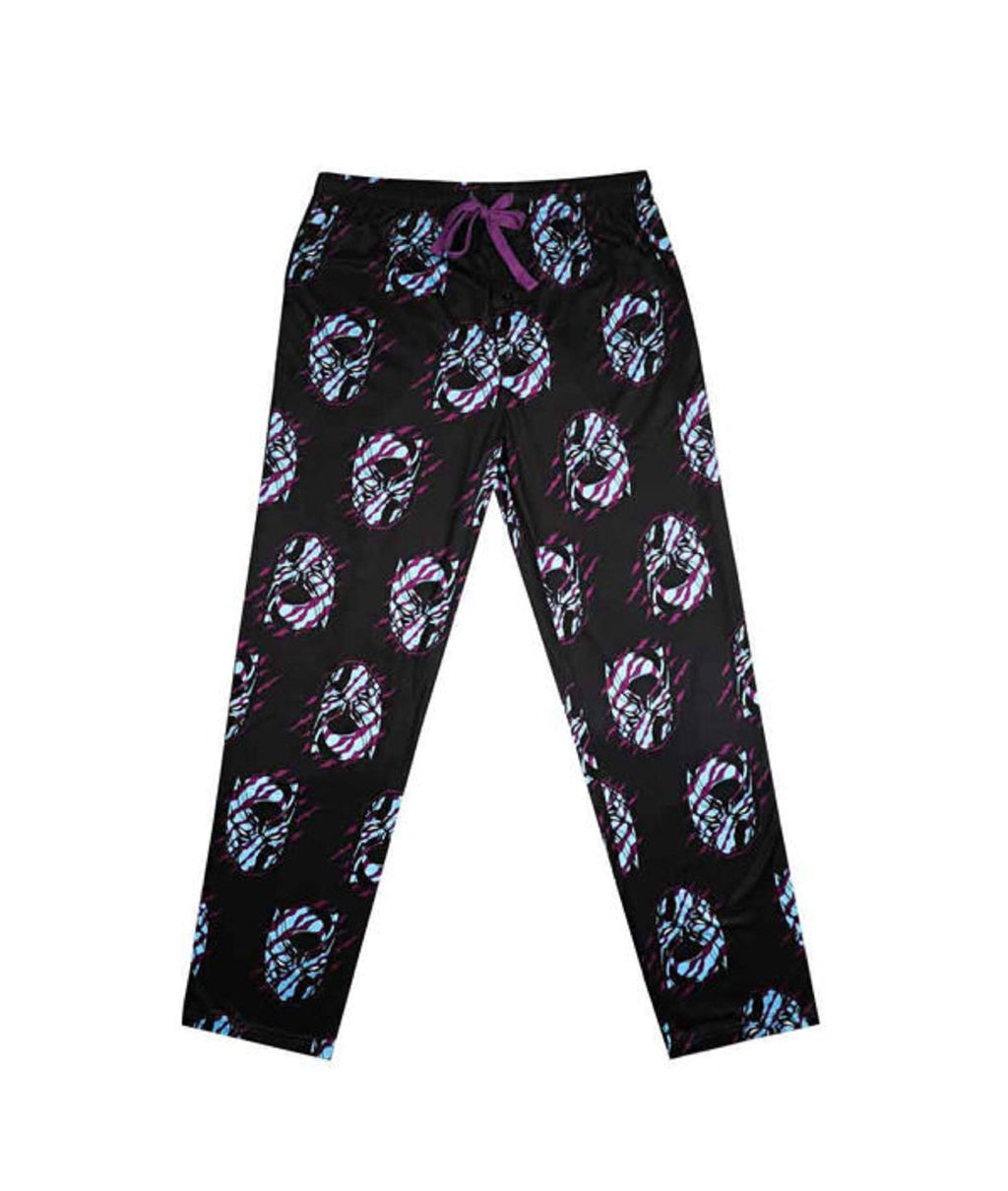 Black Panther Claw and Mask Symbol Marvel Adult Unisex Pajama Sleep Pants - Fundom