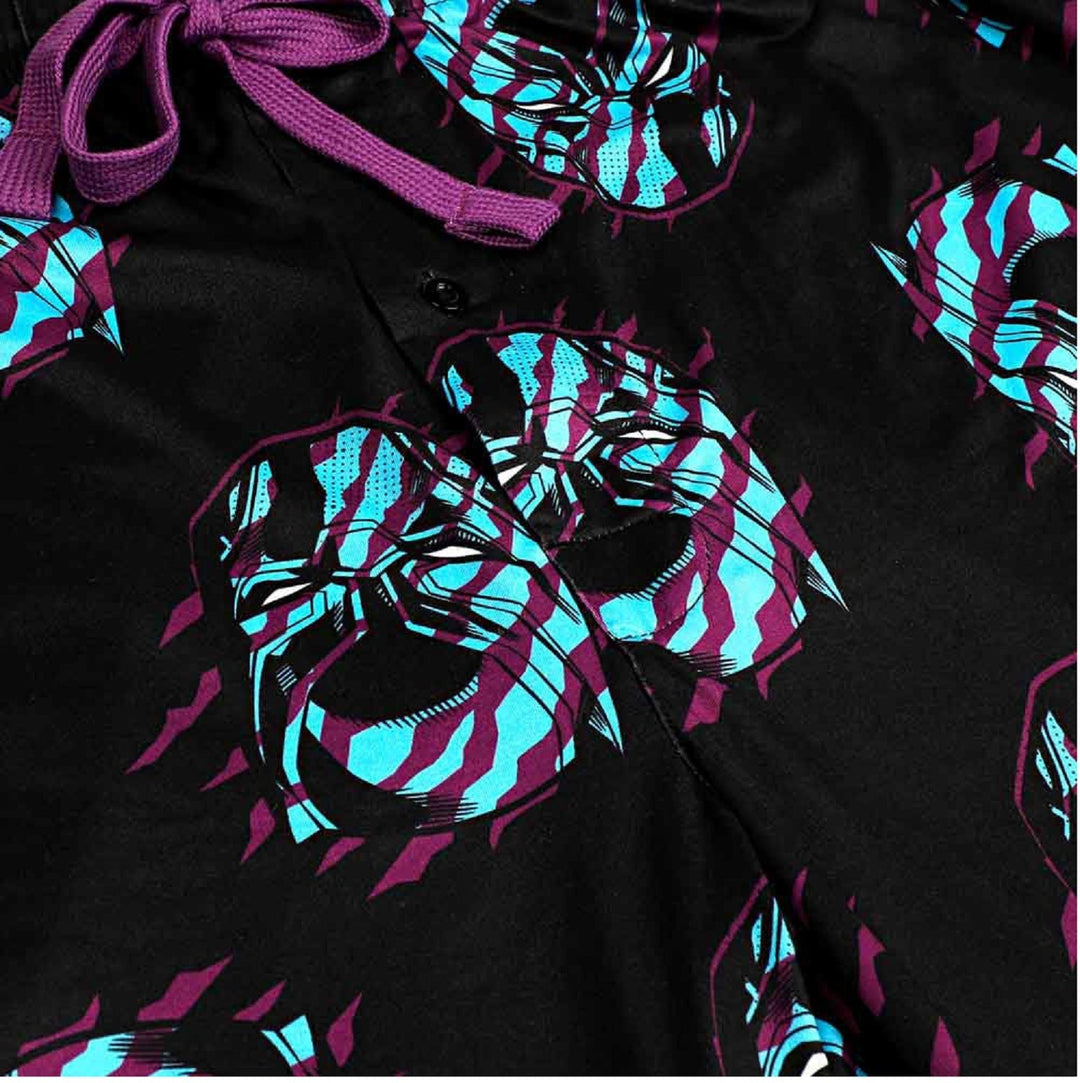 Black Panther Claw and Mask Symbol Marvel Adult Unisex Pajama Sleep Pants - Fundom