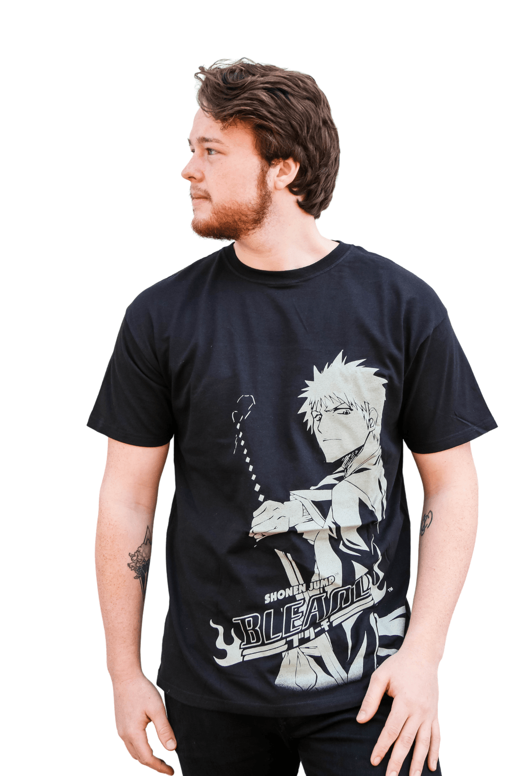 Bleach Ichigo Stare One Color Shonen Jump Anime Adult T-Shirt - Fundom