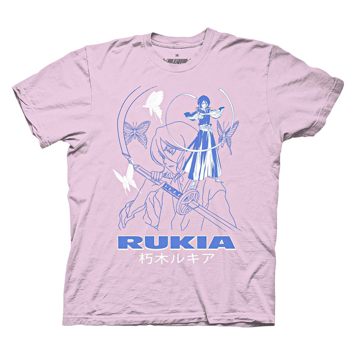 Bleach - Rukia Kuchiki Adult T-Shirt - Light Pink - Officially Licensed - Fundom