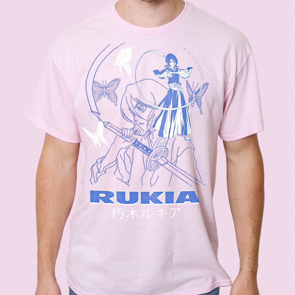 Bleach - Rukia Kuchiki Adult T-Shirt - Light Pink - Officially Licensed - Fundom