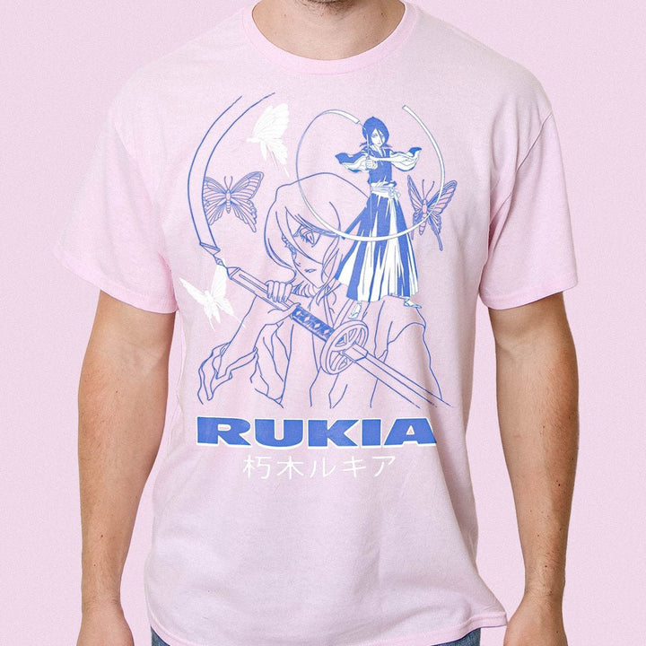Bleach - Rukia Kuchiki Adult T-Shirt - Light Pink - Officially Licensed - Fundom