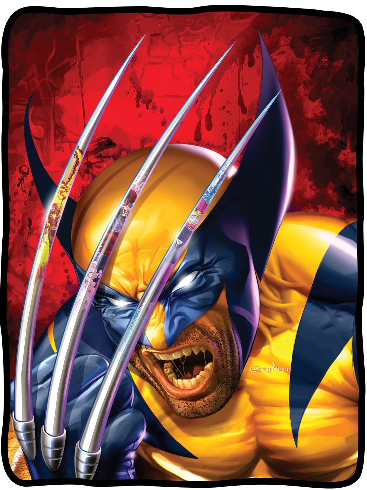 X-Men Wolverine Claw by Greg Horn Marvel Fleece Throw Soft Lightweight Blanket 45x60 Inches