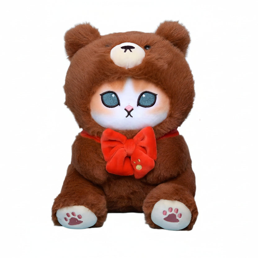 Mofusand Brown Bear Cat Plush 9"