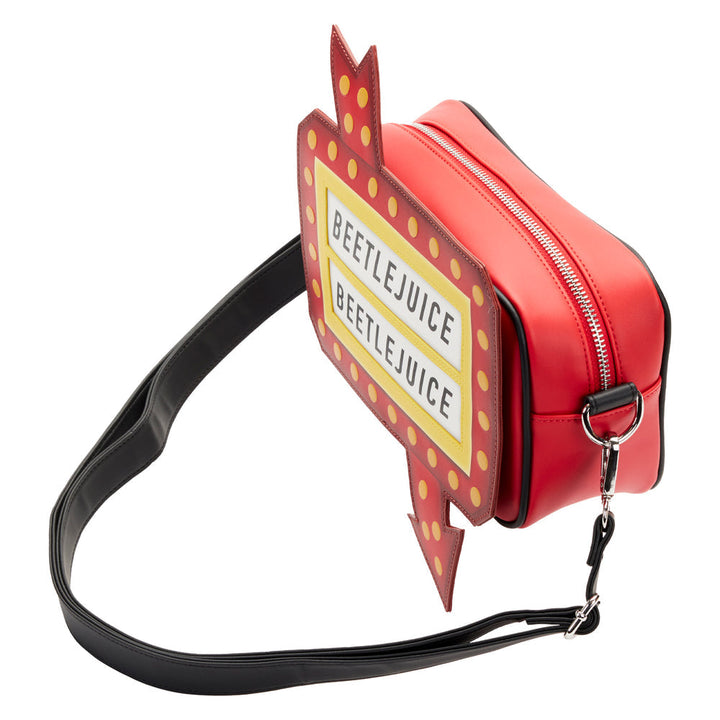 Loungefly Beetlejuice Glow Graveyard Sign Crossbody Bag Purse